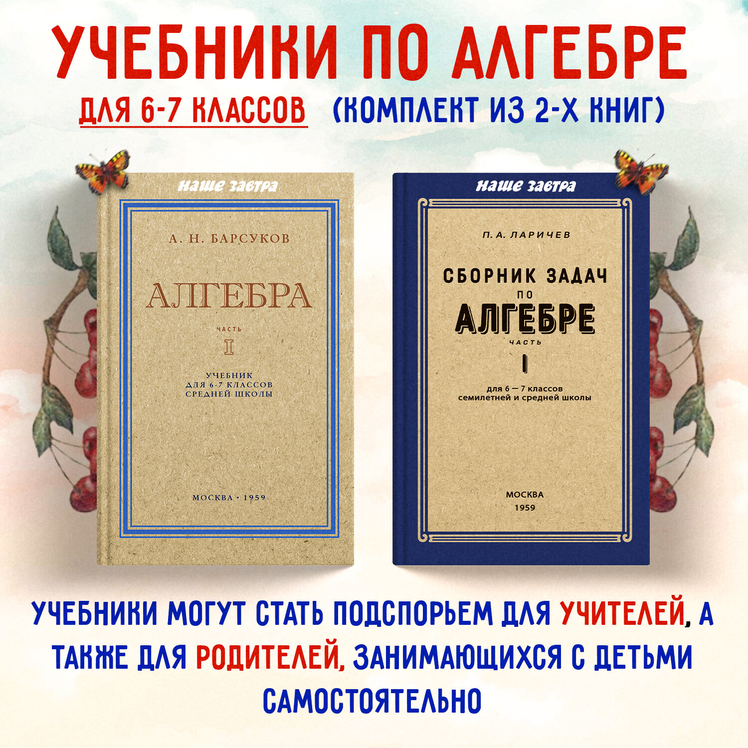 Учебники по Алгебре для 6-7 класса. Барсуков А. Н, Ларичев П. А. (Комплект из 2х книг)