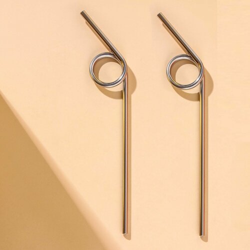Трубочки для коктейлей Loop 2 шт стальные