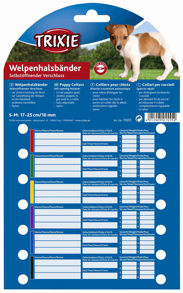 Ошейник Trixie Набор для щенков нейлон 22-35x1 - фото №2