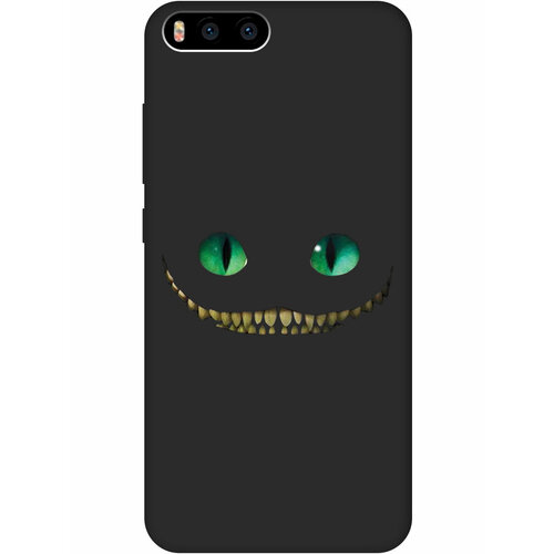 Матовый Soft Touch силиконовый чехол на Xiaomi Mi 6, Сяоми Ми 6 с 3D принтом Cheshire Cat черный матовый soft touch силиконовый чехол на xiaomi mi 11 сяоми ми 11 с 3d принтом cheshire cat черный