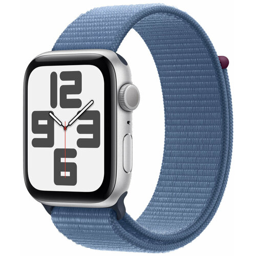 Умные часы Apple Watch Series SE Gen 2 44 мм Aluminium Case GPS SilverWinter Blue Sport Loop 2949000₽
