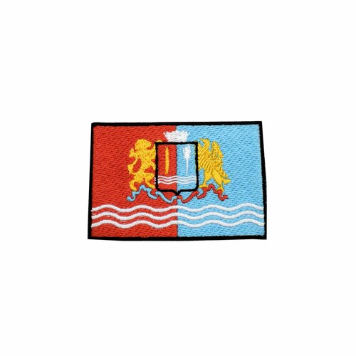Нашивка шеврон (патч), Флаг Ивановской области, размер 80х55 мм
