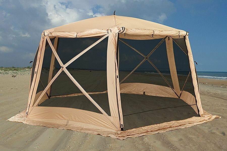 Кухня-шатер HIGASHI Yurta Mesh Sand/ летняя, туристическая палатка