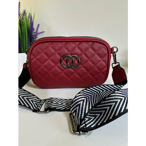 Сумка кросс-боди , фактура гладкая, бордовый