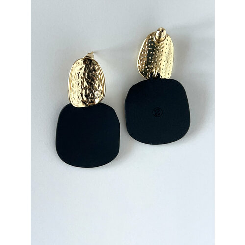 Серьги пусеты FLORANSE черный золотой 402₽