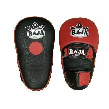 Лапы боксерские Raja Boxing, удлиненные, красный, черный