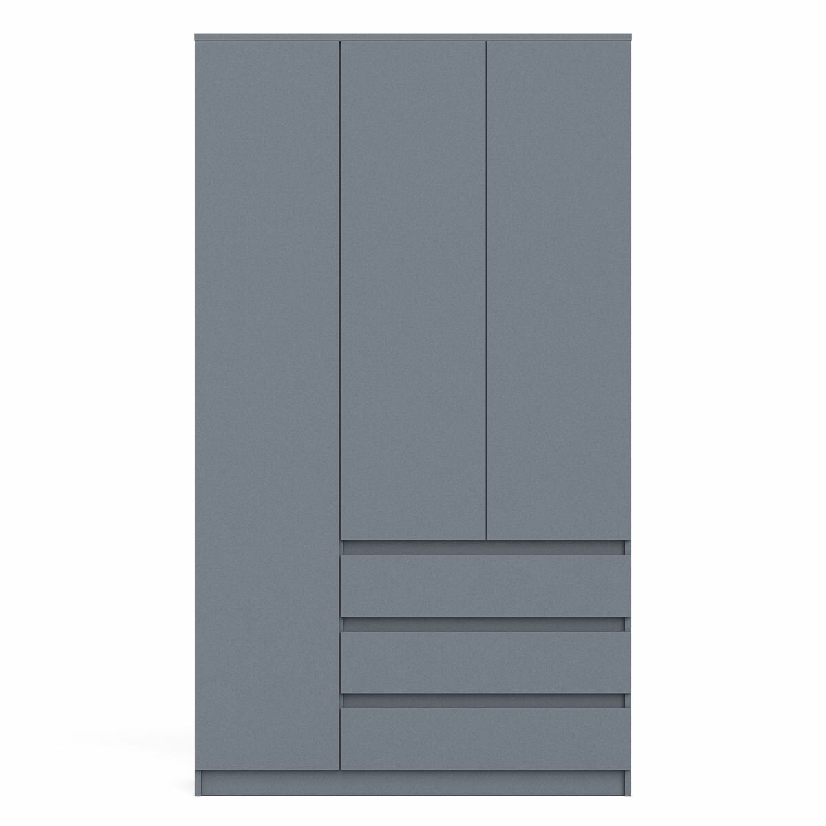 Широкий шкаф-комод Мори МШ1200.1 цвет графит, ШхГхВ 120,4х50,4х209,6 см, НЕ универсальная сборка