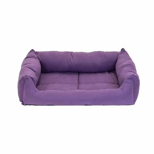 Лежак для животных прямоугольный Манеж-Бархат №2, фиолетовый лежак airpuf надувной цвет фиолетовый