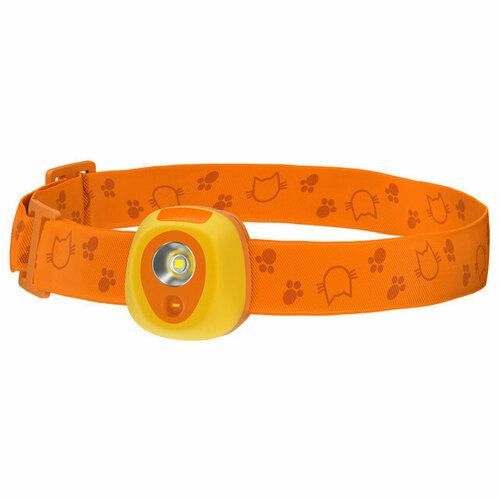 Фонарик налобный фотон три кота 1вт cr2032 оранжевый 1757₽