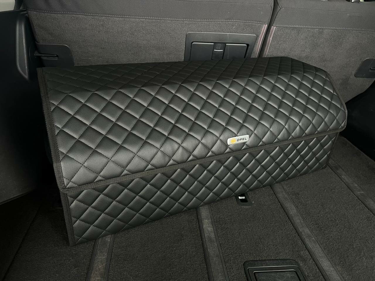 Органайзер для багажника OPEL / опель / Кофр 80х30х30, сумка, саквояж, ящик, черный с черной отстрочкой