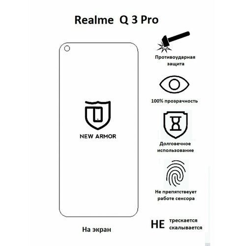 Полиуретановая защитная пленка на Realme Q 3 Pro / Реалми Q 3 Про