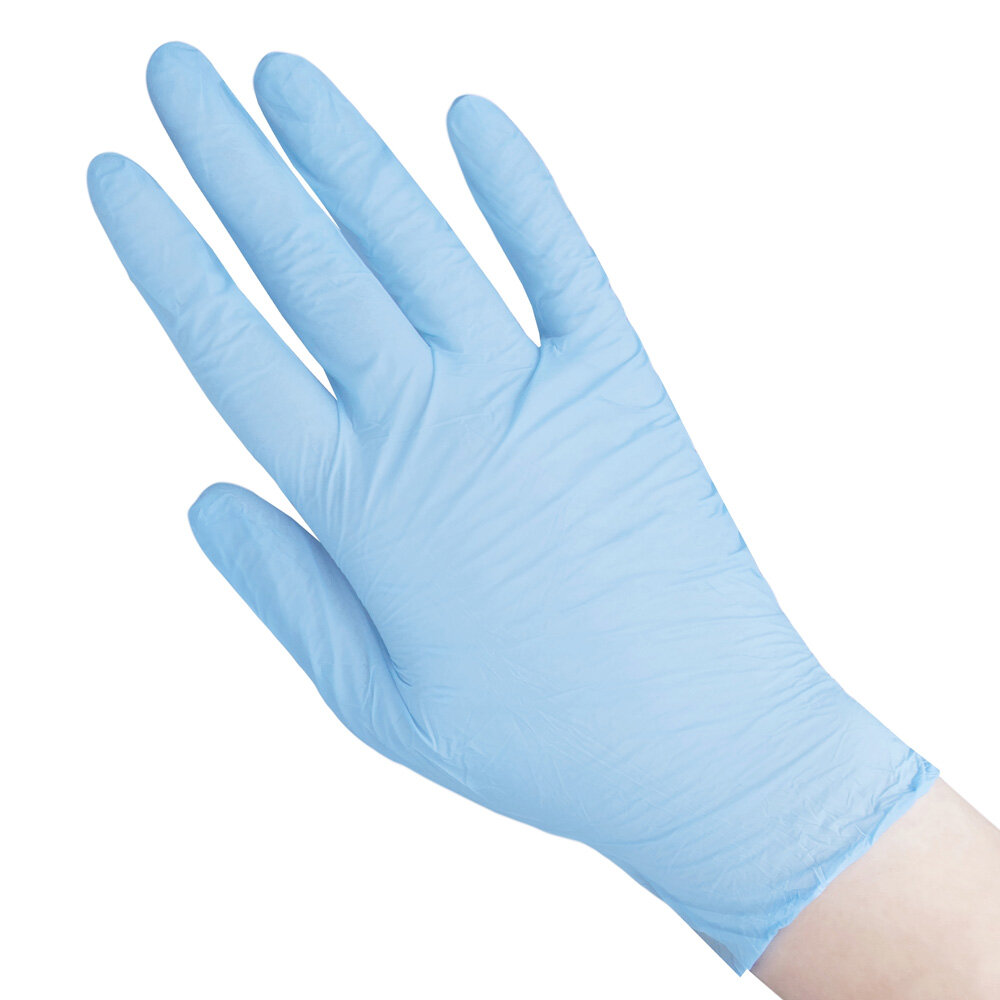 Перчатки медицинские нитриловые SFM-SUPERSOFT голубые M, 100 пар