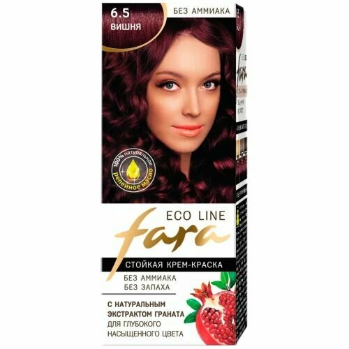 FARA Eco Line Green 6.5 вишня краска для волос fara eco line green 8 7 молочный шоколад 125 г