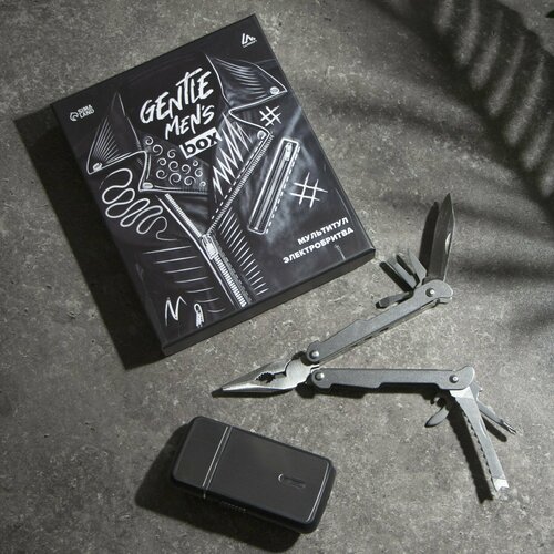 Подарочный набор Luazon электробритва LBR-13 мультитул в чехле 1638₽