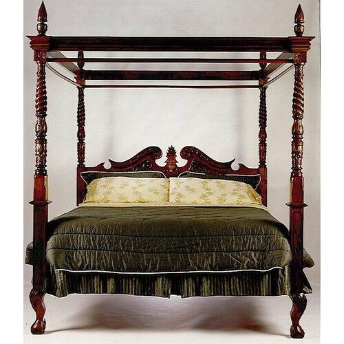 Кровать в стиле Chippendale из красного дерева (mahogany wood)