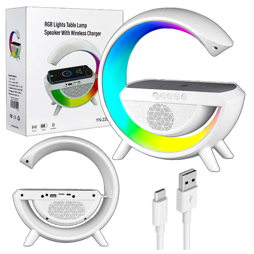 Портативная акустика RGB с беспроводной зарядкой белая 179000₽