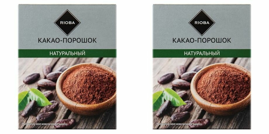 Rioba Какао-порошок Натуральный, 100 г, 2 шт