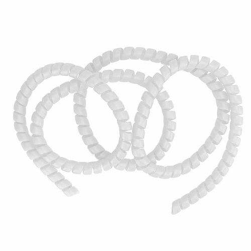 Спиральная обмотка для защиты проводов и оплетка кабеля техники электросамокатов мотоциклов, 8 мм (спиральная) 1метр белая