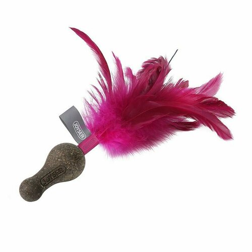 JOYSER Catnip Duoball игрушка для кошек из спрессованной кошачьей мяты с перьями розовая 15см