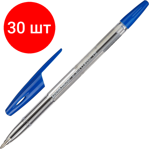 Комплект 30 штук, Ручка шариковая неавтомат. Erich Krause R-301Classic Stick1.0масл, син
