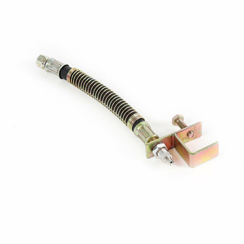 Шланг подкачки колеса 15см с кронштейном спиральная оплетка 345₽