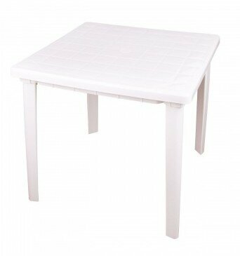 Мебель из пластика (альтернатива М2593 стол 800х800х740мм квадратный (белый))
