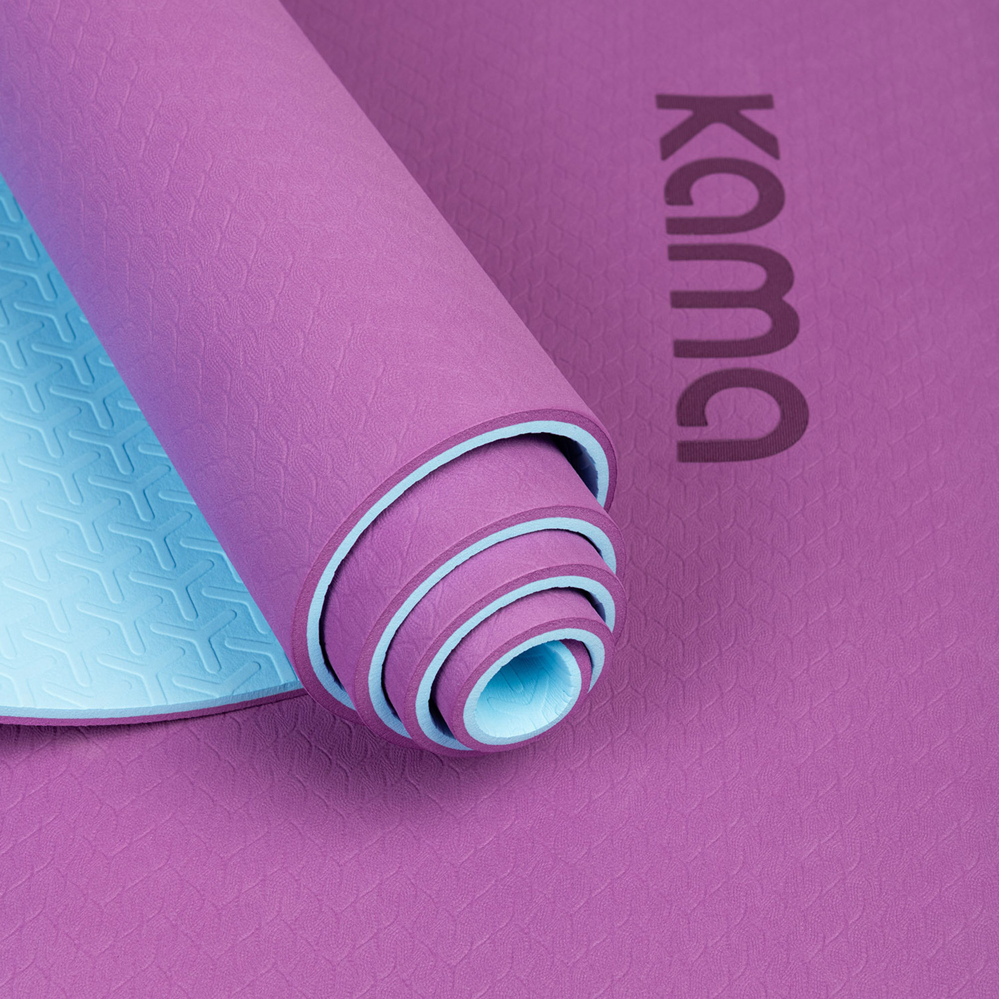 Коврик для йоги/фитнеса Kama/ фиолетовый 6мм — фото 1