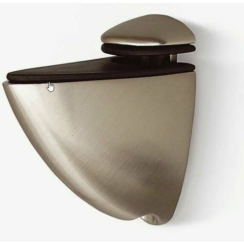 Полкодержатель для стеклянной или деревянной полки, Тукан средний 53мм (матов никель)-2 шт