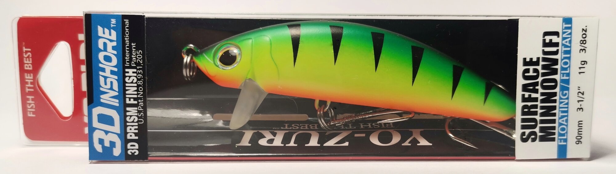 Воблер Yo-Zuri Inshore minnow (F) зеленый для хищника