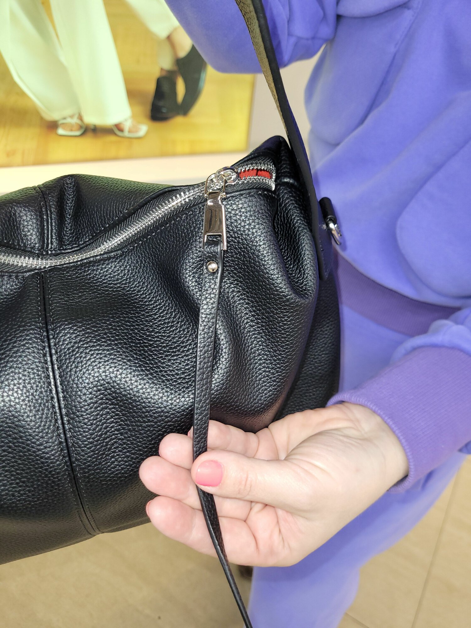 Сумка тоут КожаноFF, фактура рельефная, черный — фото 1