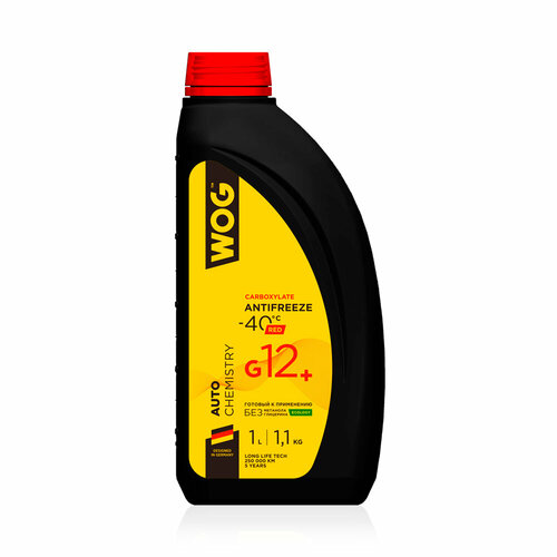 Антифриз WOG красный 1 кг WOG WGC0113 цена за 1 шт 550₽
