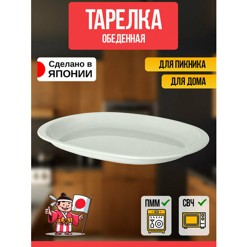 Тарелка обеденная овальная/блюдо/для пикника 26х17,3х1,9 см