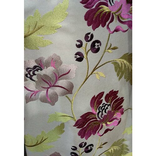 Шторы Chetintex с сиреневыми цветами, непрозрачные, 2 штуки, 125*260