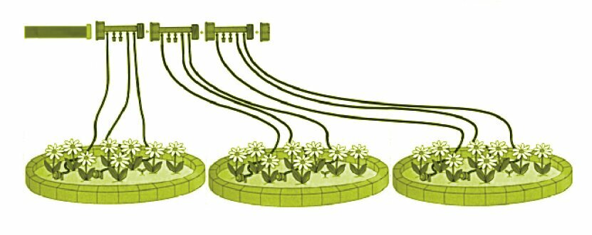 Набор для полива GREEN APPLE GWDK6-070 система микрокапельного полива