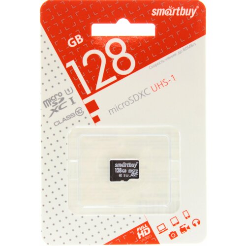 MicroSD 128GB class 10 (без адаптера) Smartbuy UHS-1