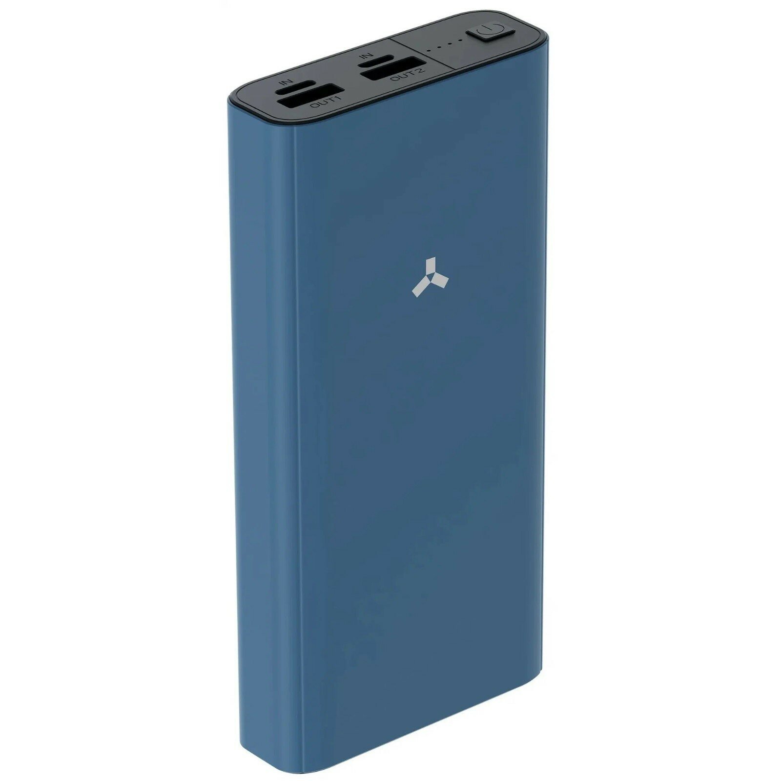 Внешний аккумулятор Arnica 20M, 20000 мАч, 2 USB, 2.1 А, индикатор, синий