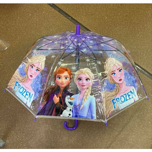 Зонт белый, фиолетовый