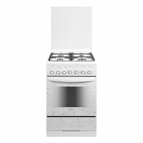 Плита комбинированная GEFEST 5302-03 0052 белый с рис мрамор гконтроль горелок стола 4380000₽