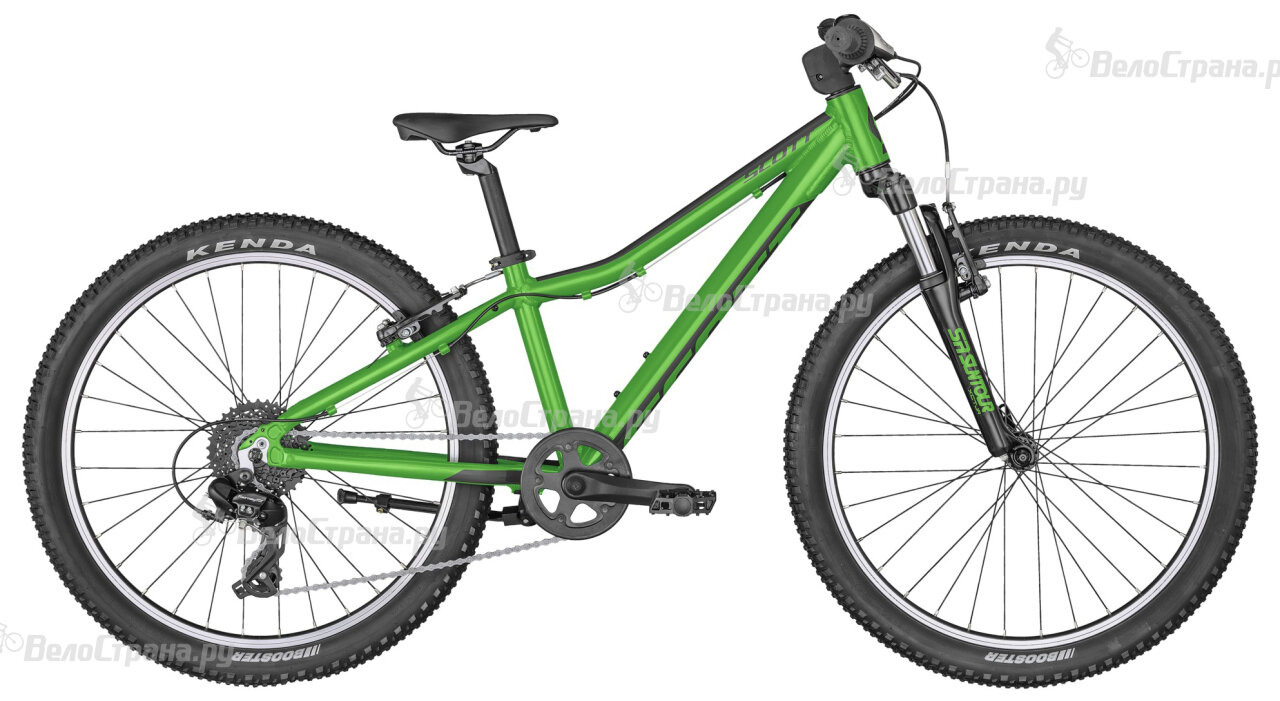 Подростковый велосипед Scott Scale 24 (2022) 24 Зелено-черный (130-145 см)