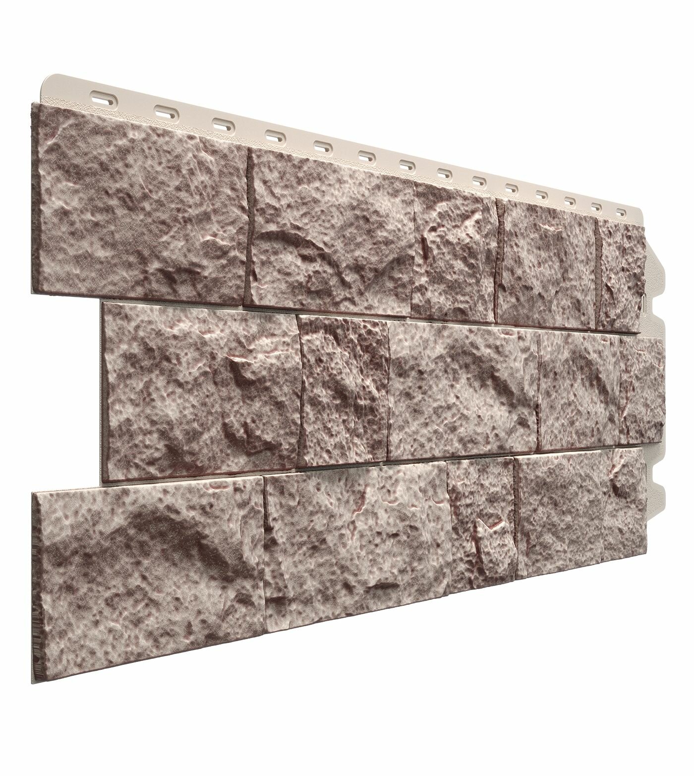 Фасадная панель из ПВХ Docke Premium, FELS (Каменная кладка), Перламутровый