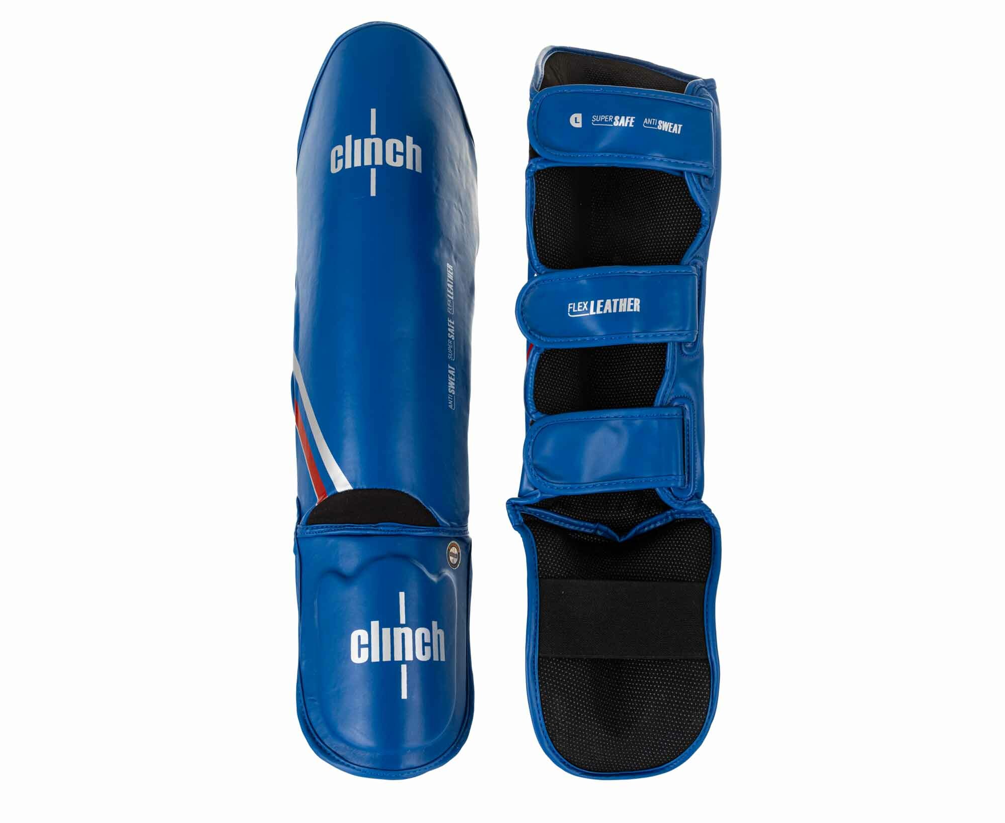 Защита голени и стопы Clinch Shin Instep Guard Kick 2.0 синяя (размер XL)