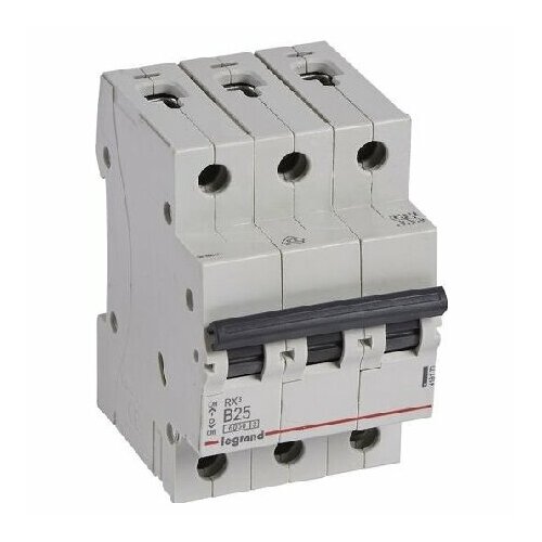 Автоматический выключатель RX3 B25A 3-полюсный 6кА 3М 419171 – Legrand Bticino – 3414970367334