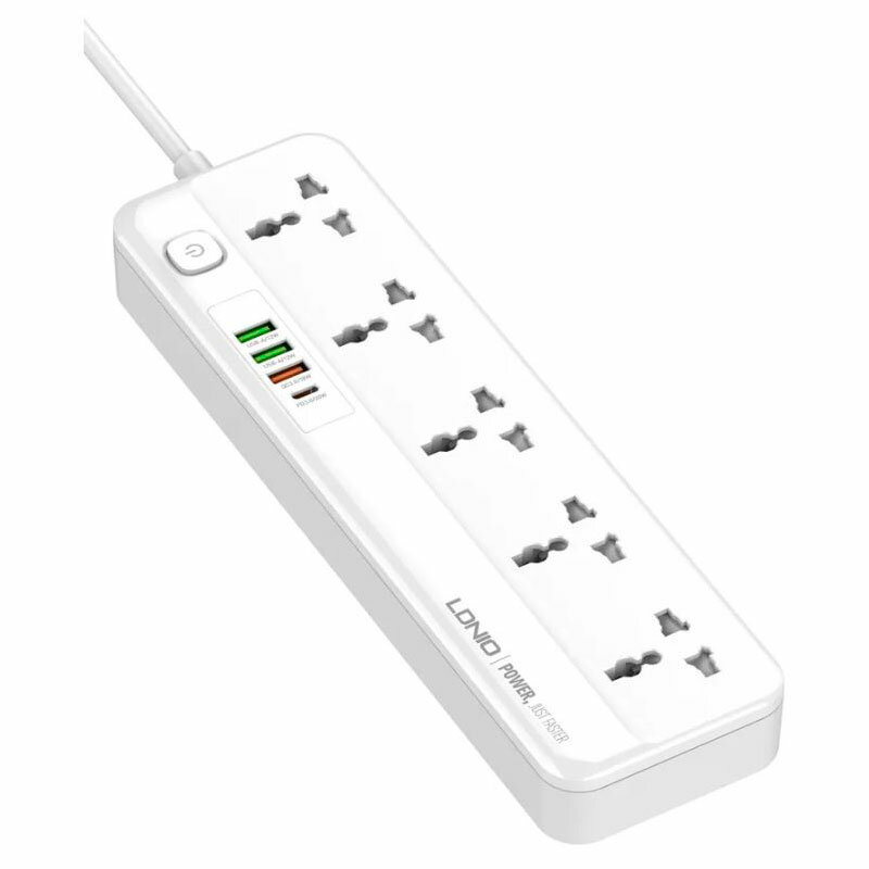 Сетевой фильтр Ldnio SC5415 5 Sockets 4xUSB 2500W 2m White LD_B4615