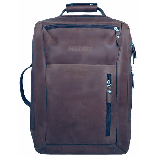 Рюкзак Accordi Bronx brown AC757.32, фактура гладкая, коричневый женский рюкзак трансформер ambra brown