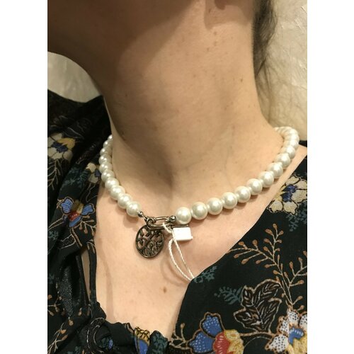 Бусы FOXTROT, жемчуг имитация, длина 46 см, белый