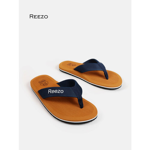 фото Шлепанцы reezo, размер xl, синий, бежевый