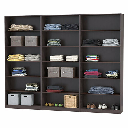 Стеллаж икеа пакс 300/5, цвет чёрно-коричневый/венге