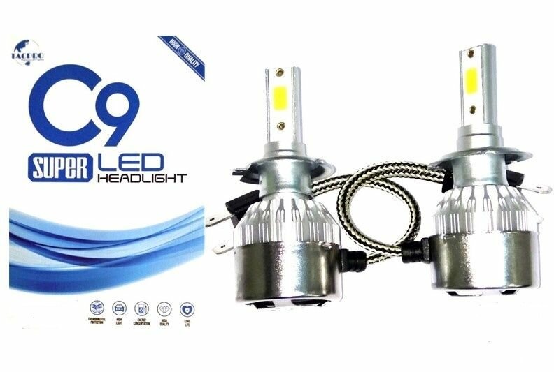 Лампа H27 12V /880/ CREE 36W/3800LM 6000K 2 шт (со встр. вентилятором)