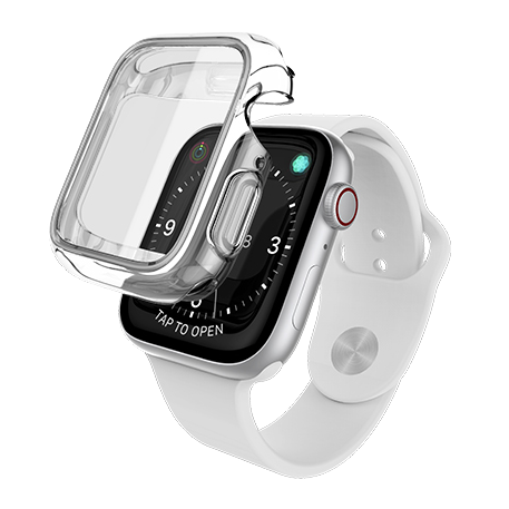 Чехол X-Doria Defense 360x для Apple Watch 44 мм Прозрачный.