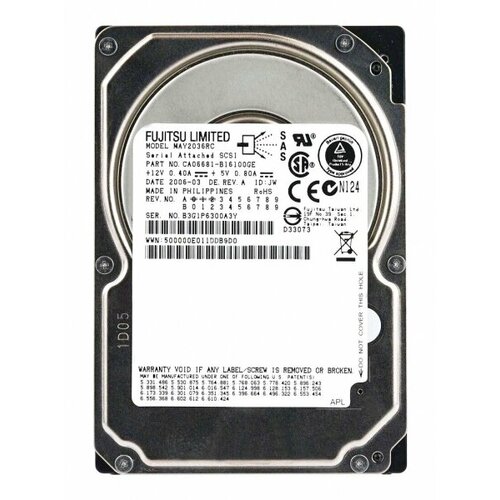 Жесткий диск Fujitsu MAY2036RC 36Gb SAS 2,5 HDD